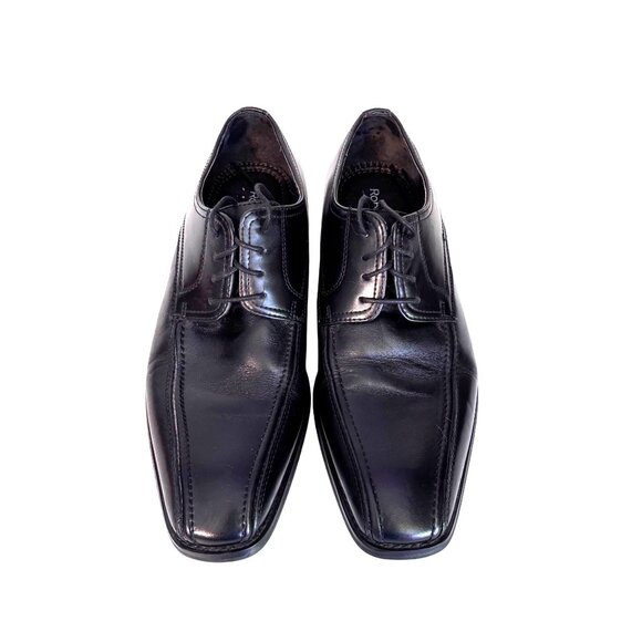 Robert Wayne Men's Black Leather Oxford Lace Up Dress Shoes Size 9.5D Classic - Picture 2 of 8